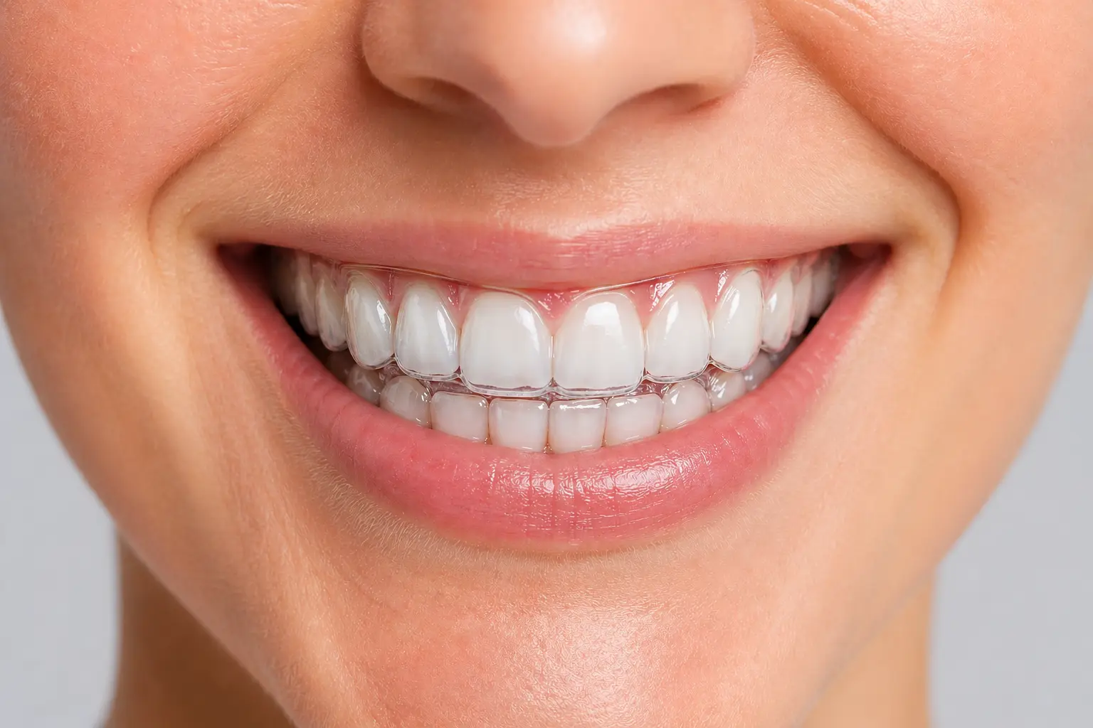 Sonrisa con alineadores transparentes Invisalign en Sevilla, ortodoncia invisible Dra. Amalfi Mármol